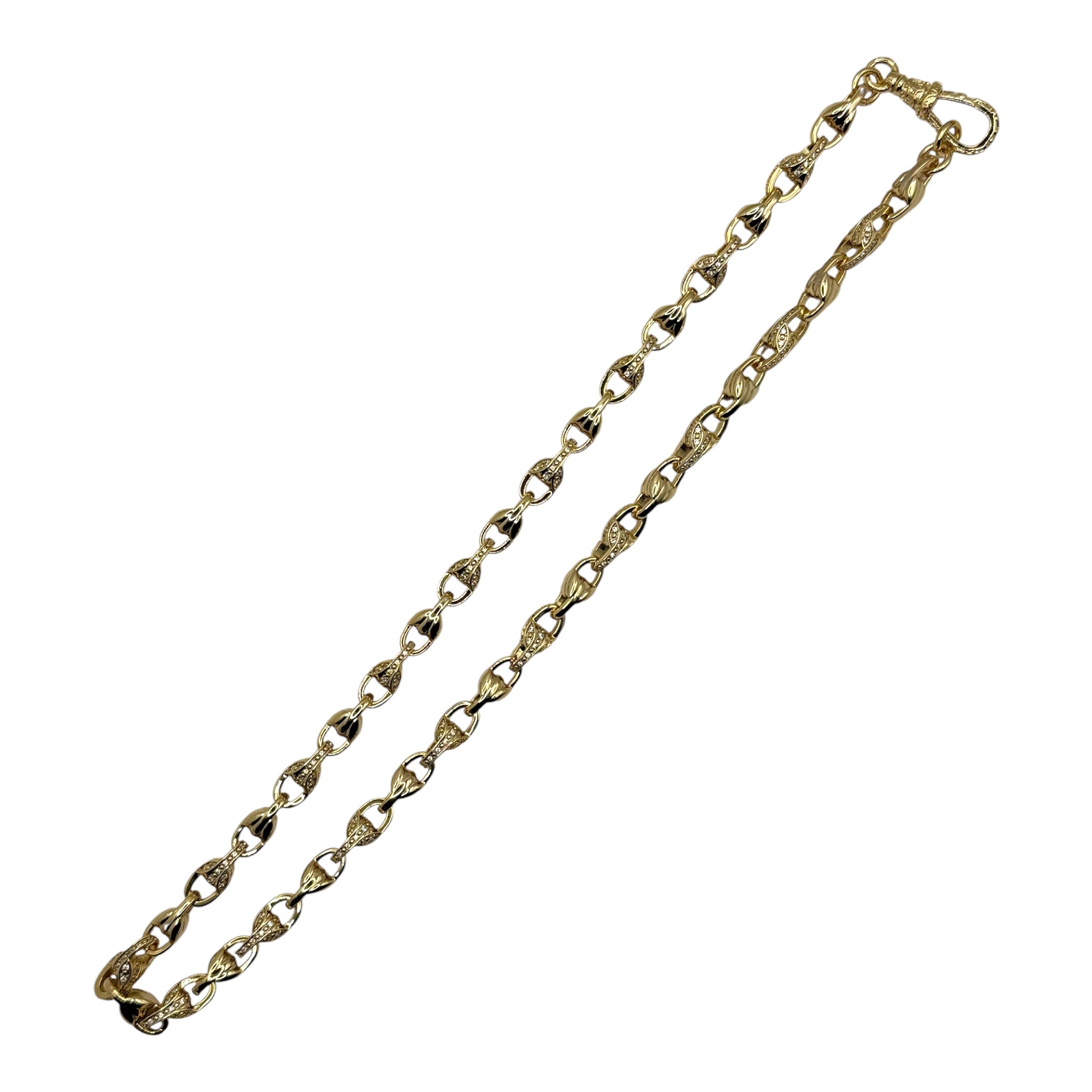 GOLD 3D TULIP NECKLACE WITH STONES