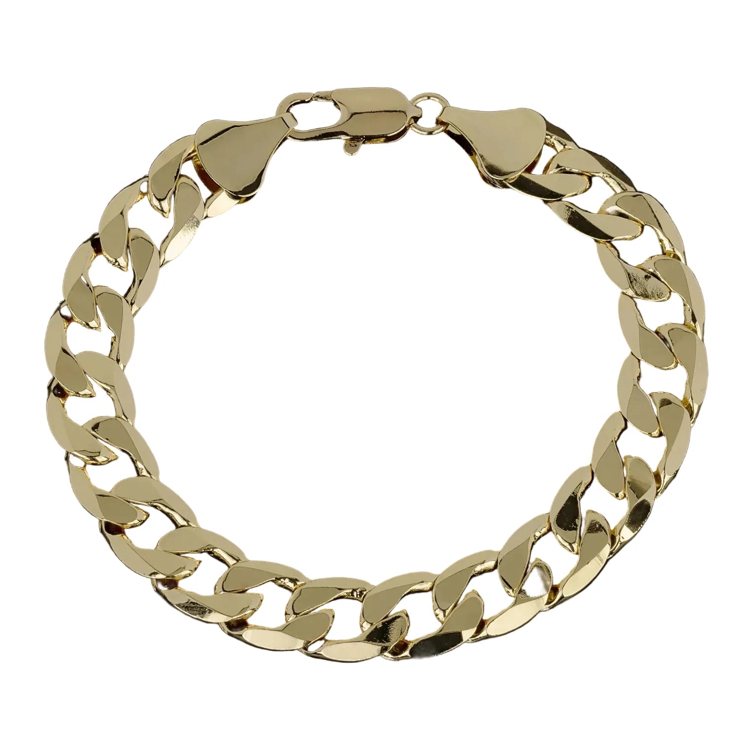 12MM GOLD CUBAN CURB BRACELET CLASSIC