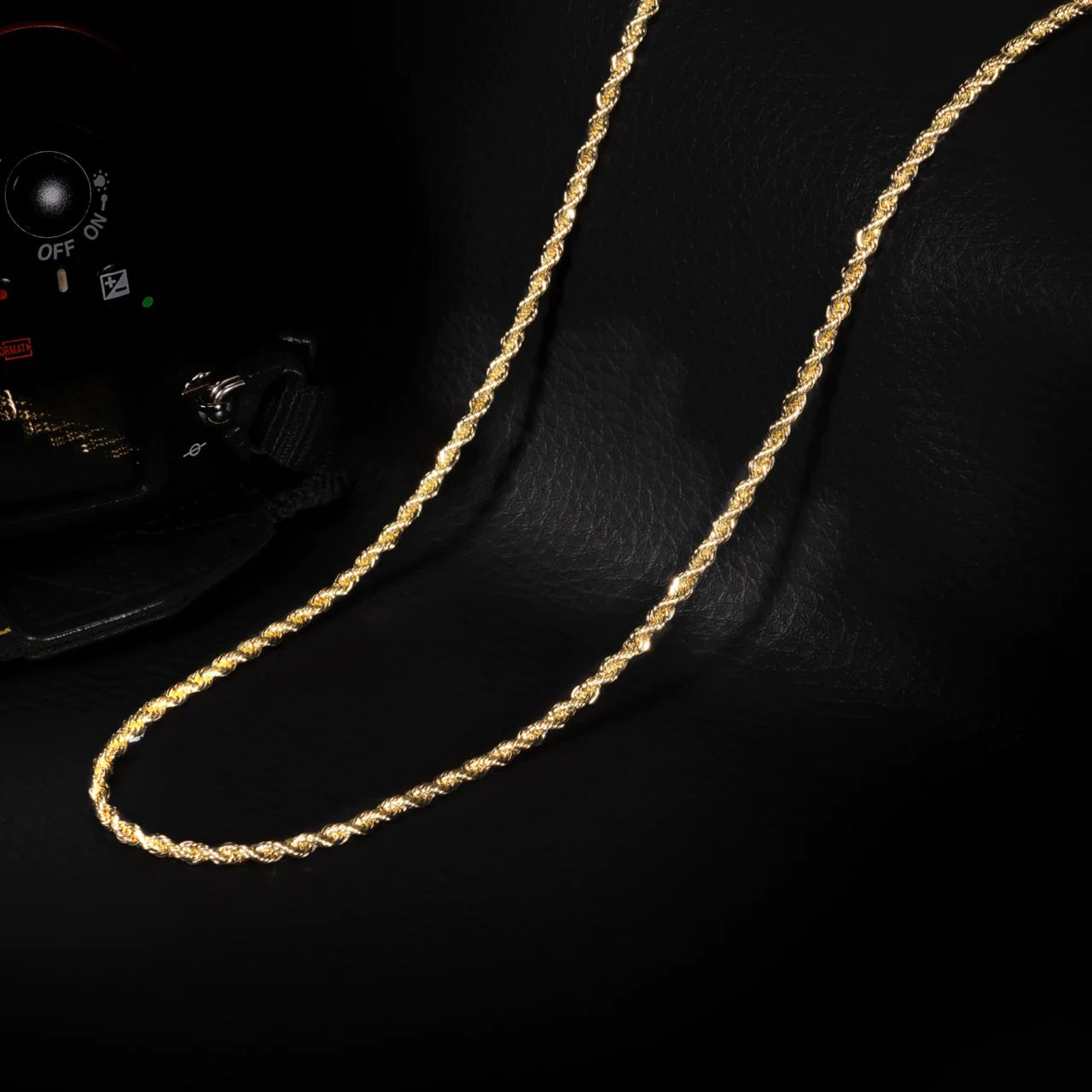 3MM GOLD ROPE CHAIN NECKLACE