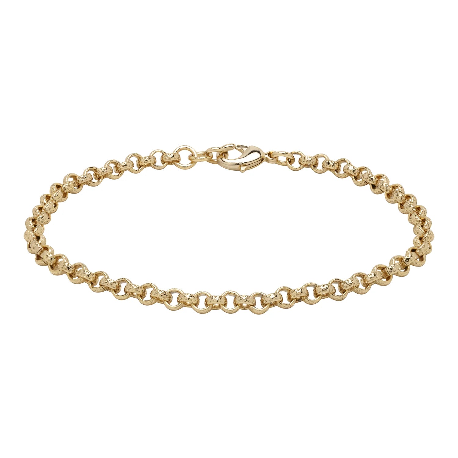 6MM GOLD DIAMOND CUT PATTERN BELCHER BRACELET