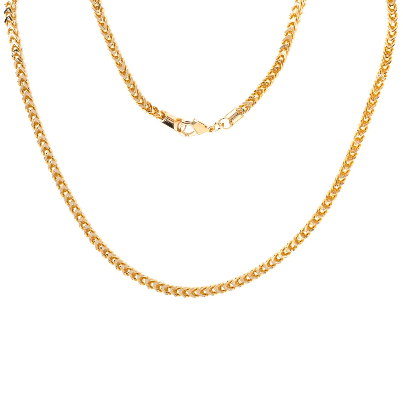 4MM GOLD FRANCO CHAIN NECKLACE