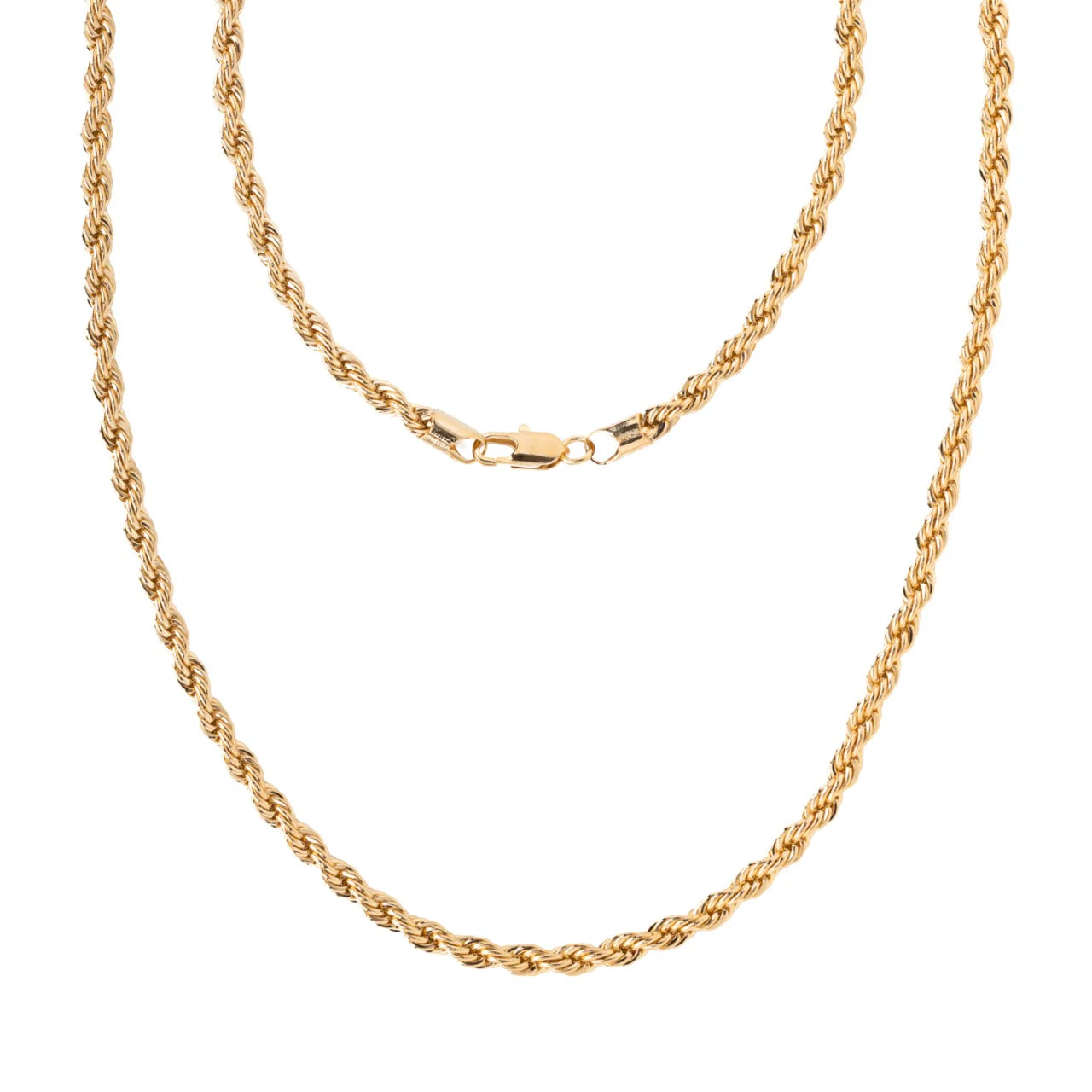 5MM GOLD ROPE CHAIN NECKLACE CLASSIC