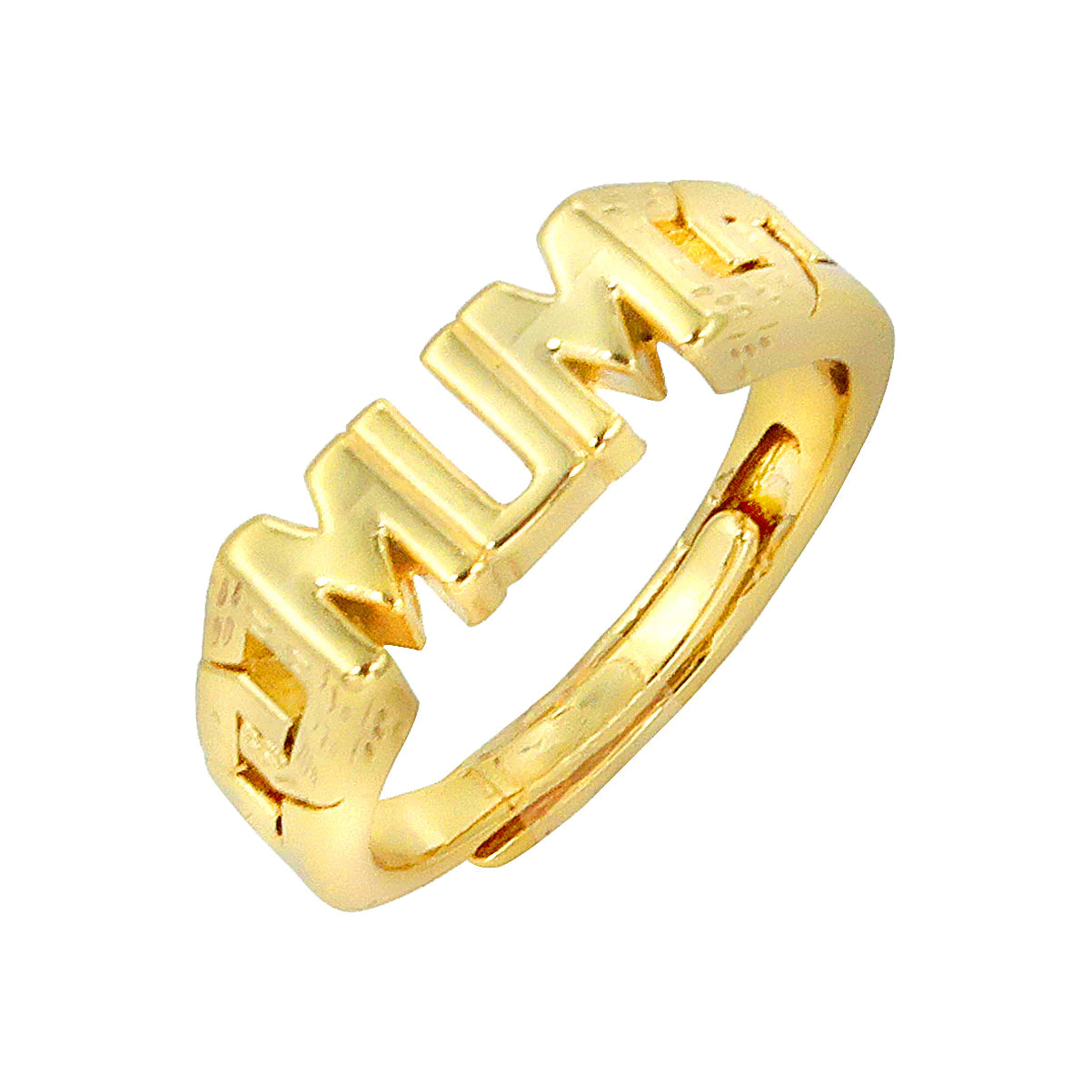 GOLD MUM RING PLAIN ADJUSTABLE
