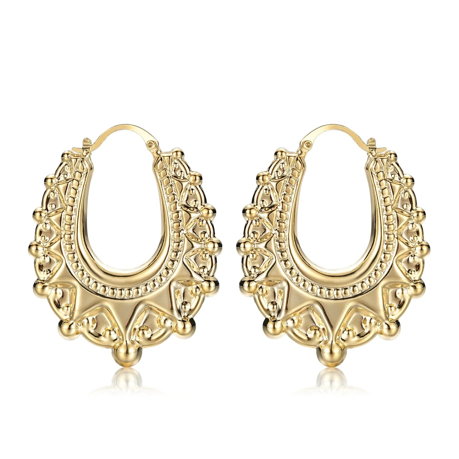 GOLD XL 48MM LONG GYPSY CREOLE EARRINGS