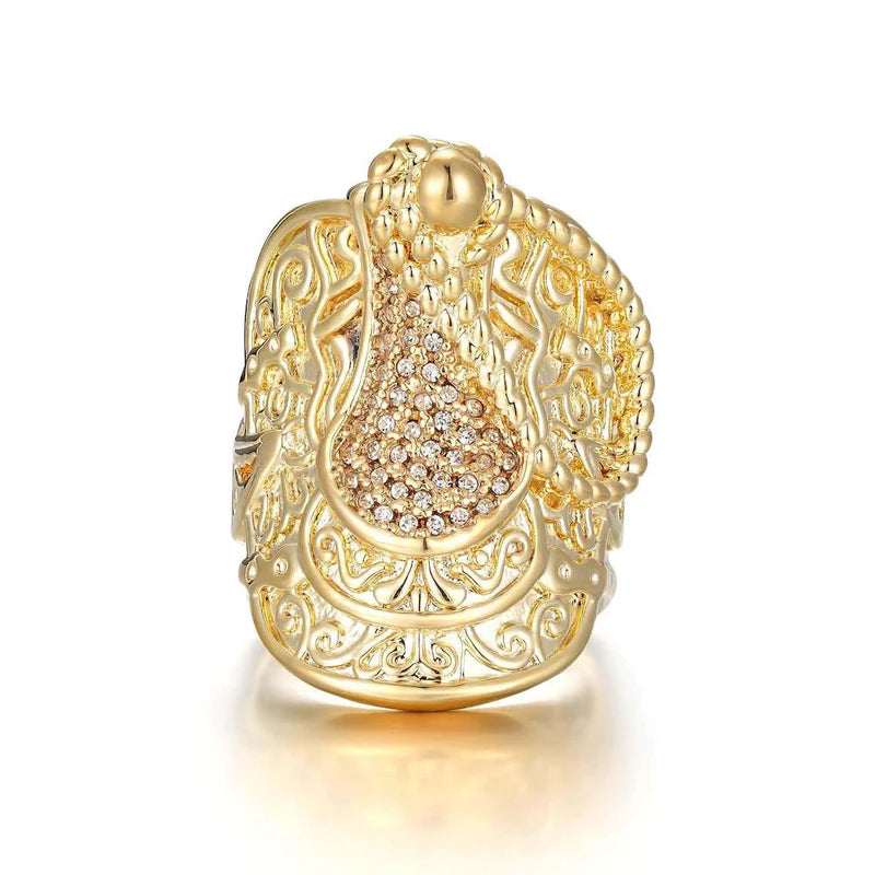 XXL GOLD SADDLE RING