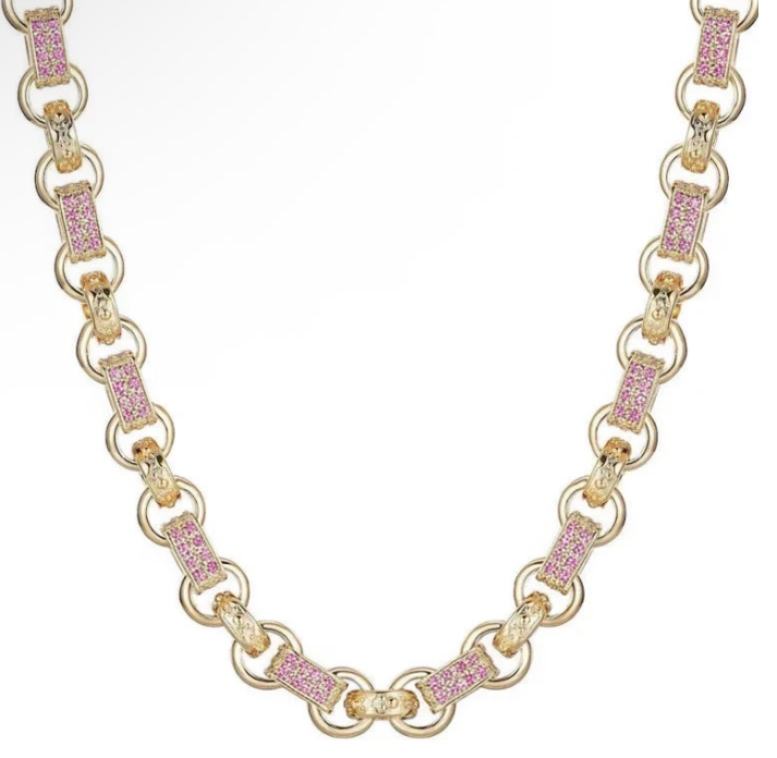 10MM CHILDREN’S PINK GYPSY LINK BELCHER SET – NECKLACE & BRACELET