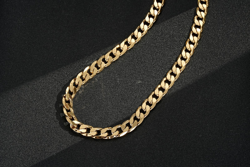 12MM Classic Gold Cuban Curb Set