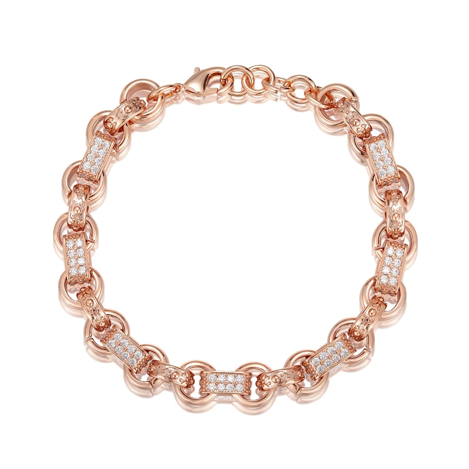 ROSE GOLD 10MM GYPSY LINK BELCHER BRACELET