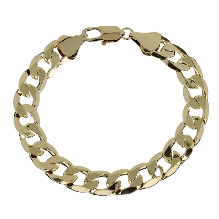 GOLD FILLED 12MM CLASSIC CUBAN CURB BRACELET