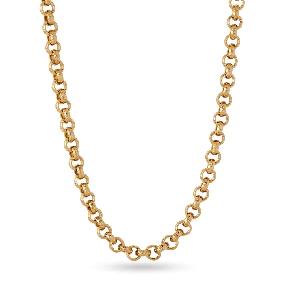 12MM GOLD DIAMOND CUT PATTERNED BELCHER SET