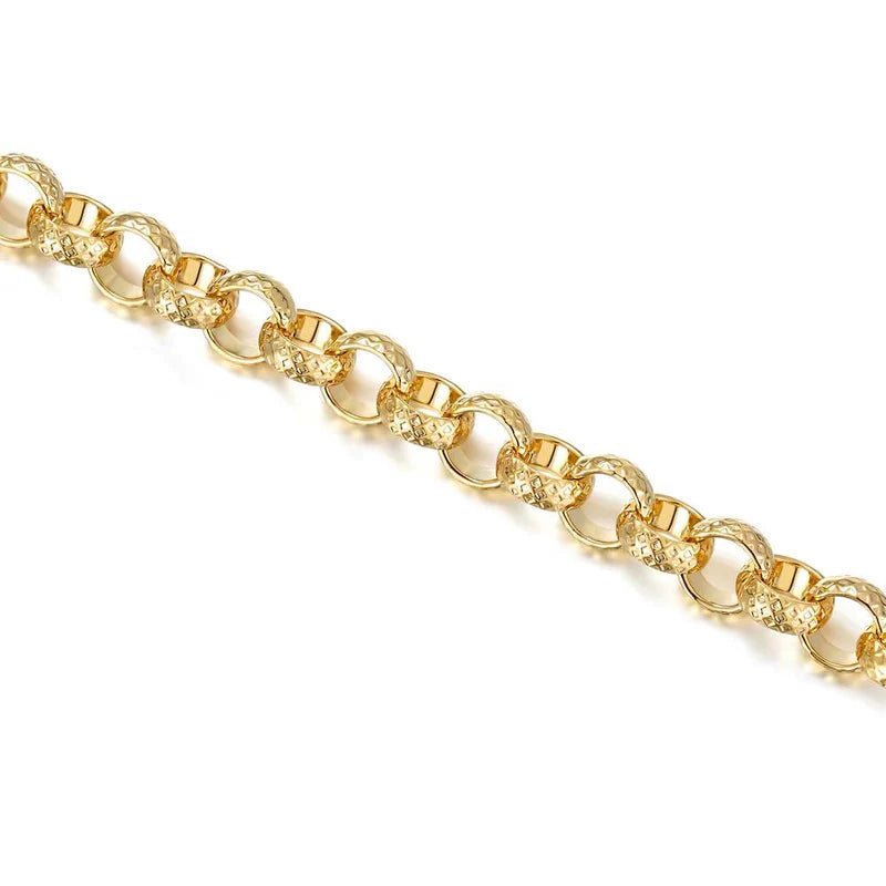 GOLD FILLED 8MM DIAMOND CUT BELCHER BRACELET