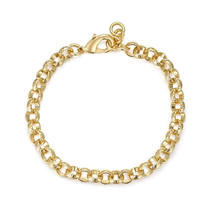 GOLD FILLED 8MM DIAMOND CUT BELCHER BRACELET