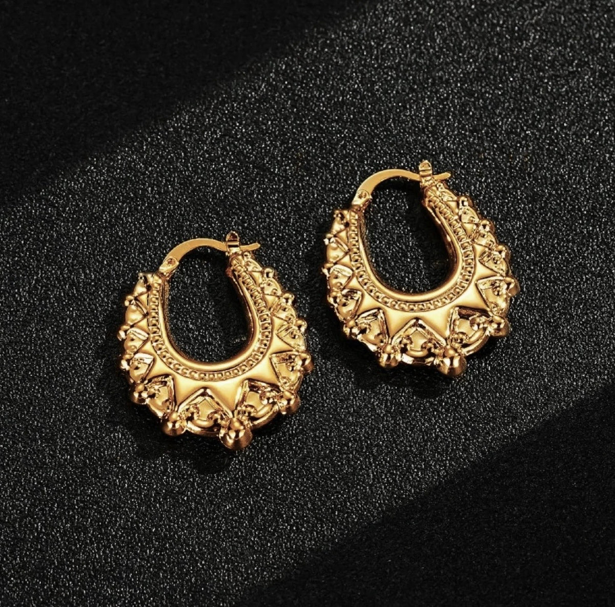GOLD FILLED 20MM OVAL GYPSY CREOLE EARRINGS