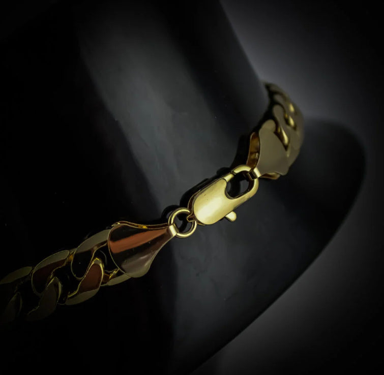 GOLD CUBAN CURB CHAIN 12MM NECKLACE VARIOUS SIZES CLASSIC