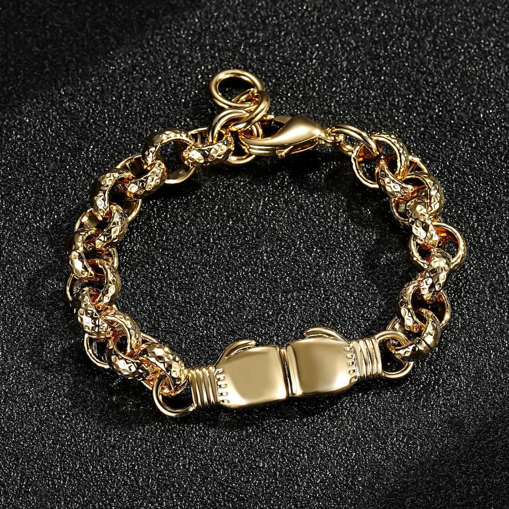 DOUBLE BOXING GLOVE BELCHER BRACELET
