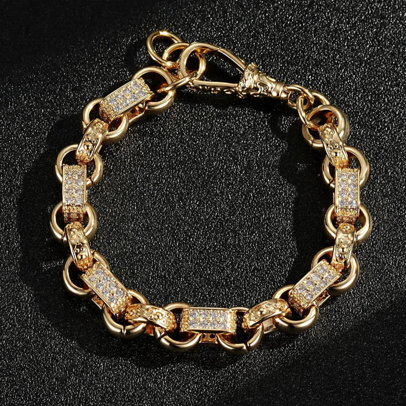 GOLD FILLED CHILDREN'S 10MM GYPSY LINK BELCHER BRACELET