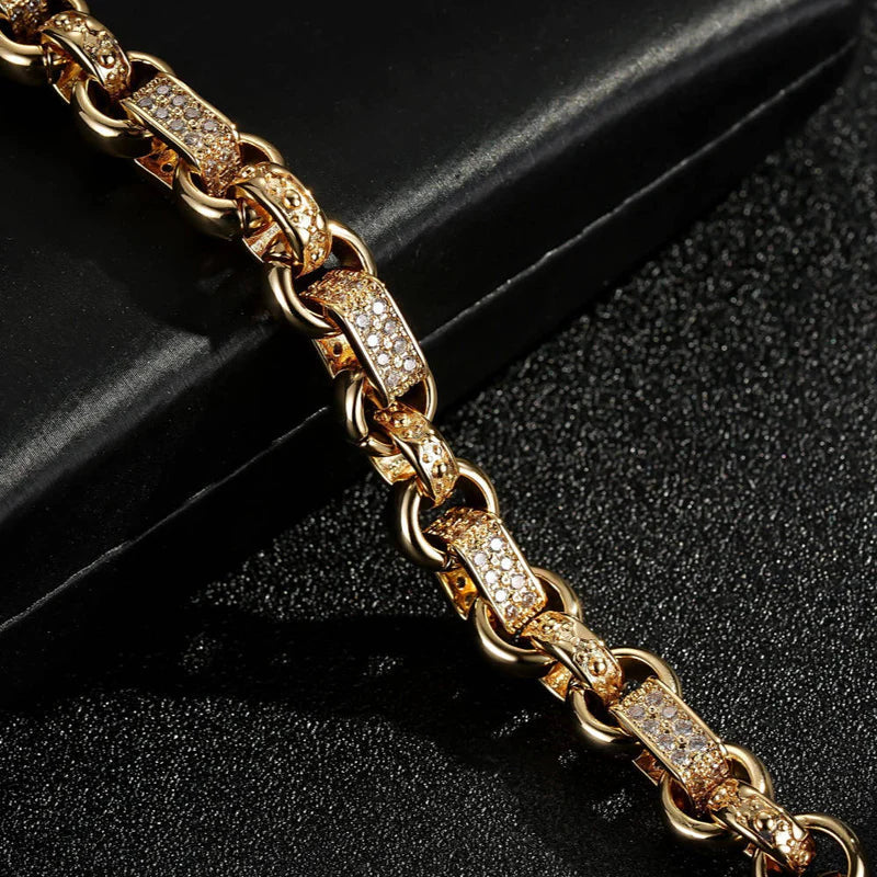 GOLD FILLED CHILDREN'S 10MM GYPSY LINK BELCHER BRACELET