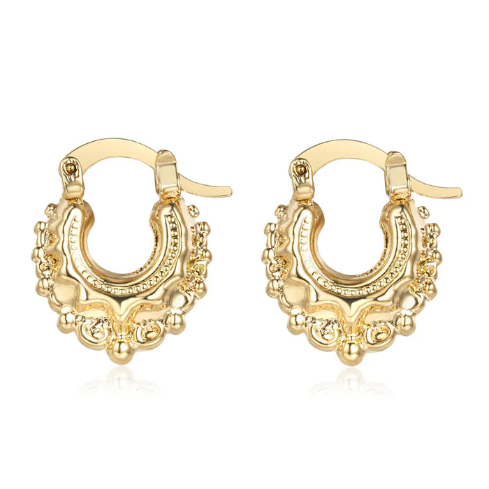 GOLD FILLED 20MM GYPSY CREOLE EARRINGS