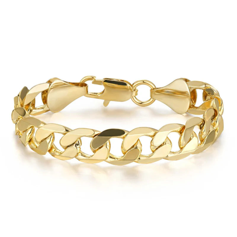 GOLD FILLED 9MM CUBAN CURB BRACELET