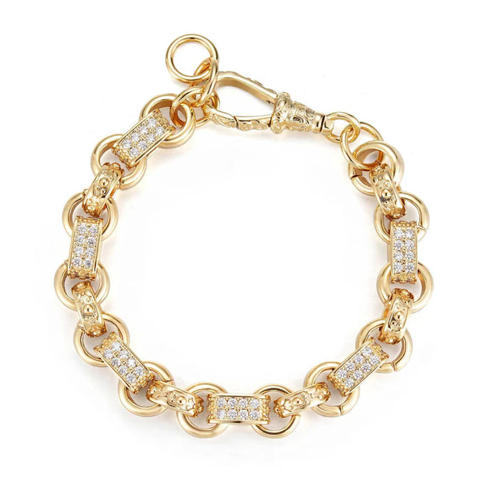 GOLD FILLED 10MM GYPSY LINK BELCHER BRACELET