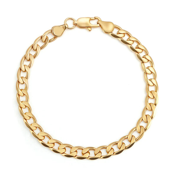 GOLD FILLED 6MM CLASSIC CUBAN CURB BRACELET