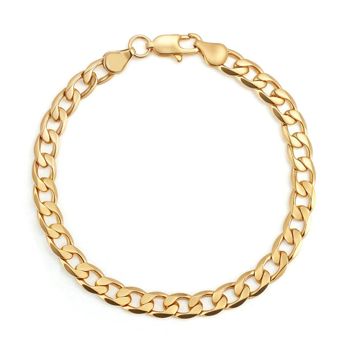 GOLD FILLED 6MM CLASSIC CUBAN CURB BRACELET
