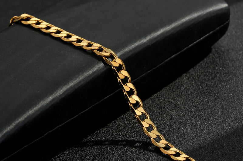 GOLD FILLED 6MM CLASSIC CUBAN CURB BRACELET