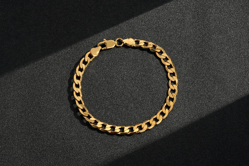 GOLD FILLED 6MM CLASSIC CUBAN CURB BRACELET