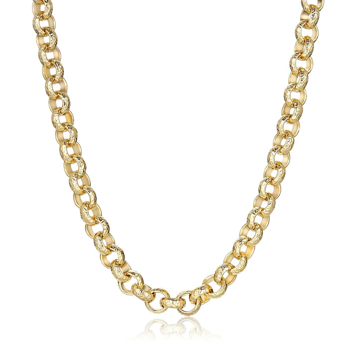 GOLD FILLED 12MM DIAMOND CUT BELCHER CHAIN