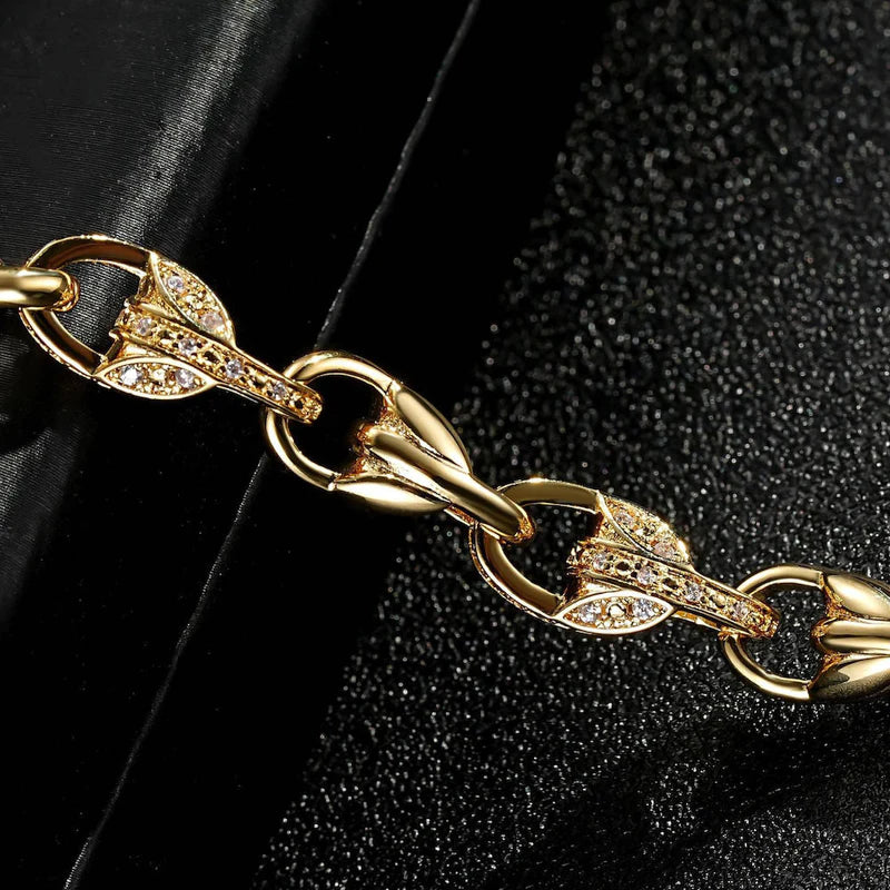 GOLD FILLED TULIP BRACELET WITH STONES