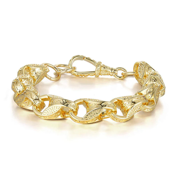 GOLD FILLED 14MM 3D TULIP BRACELET