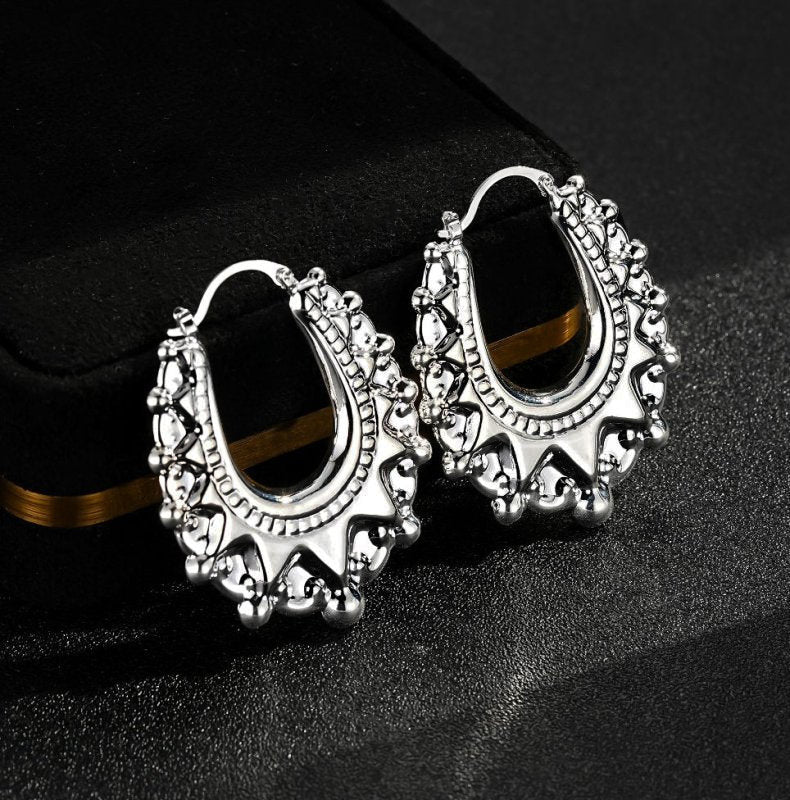 New 48mm Silver Oval Gypsy Creole Lightweight Earrings