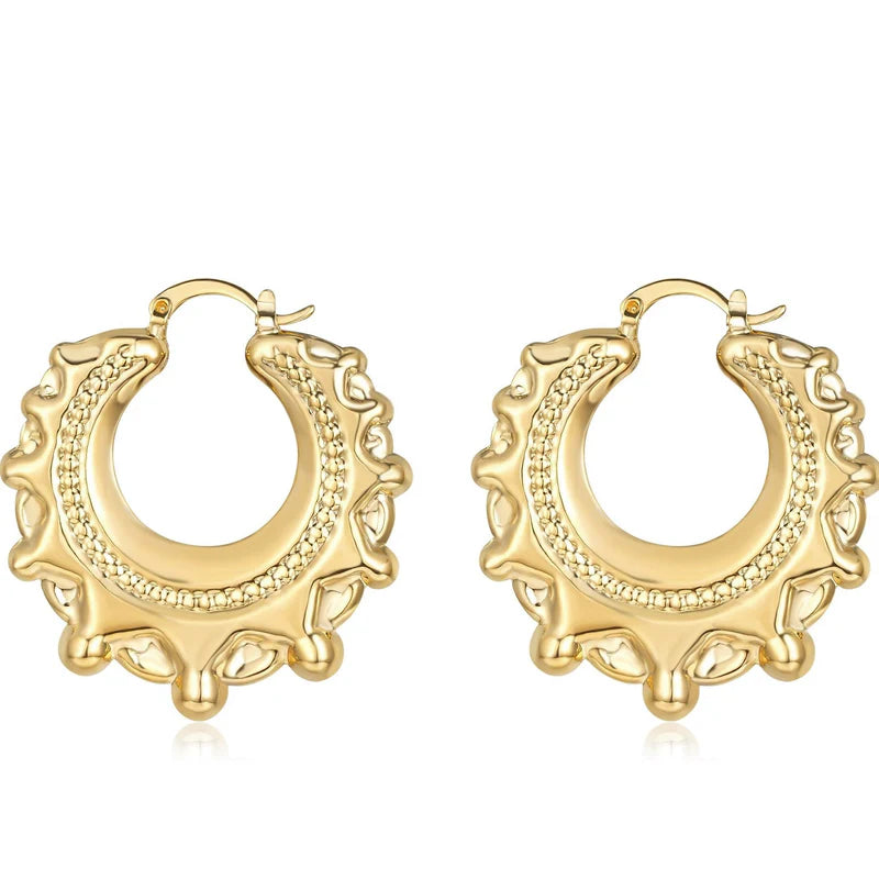 New Round Gypsy Creole Earrings - Available in 20mm & 40mm