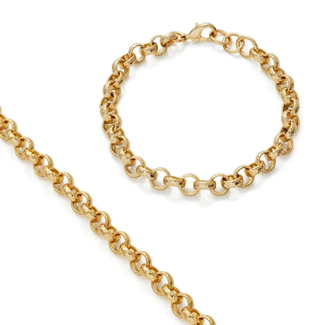 GOLD FILLED 8MM DIAMOND CUT BELCHER SET