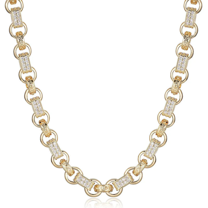 GOLD 10MM GYPSY LINK BELCHER CHAIN - ALBERT CLASP