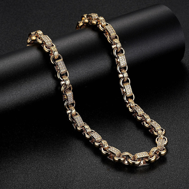GOLD FILLED 10MM GYPSY LINK BELCHER CHAIN
