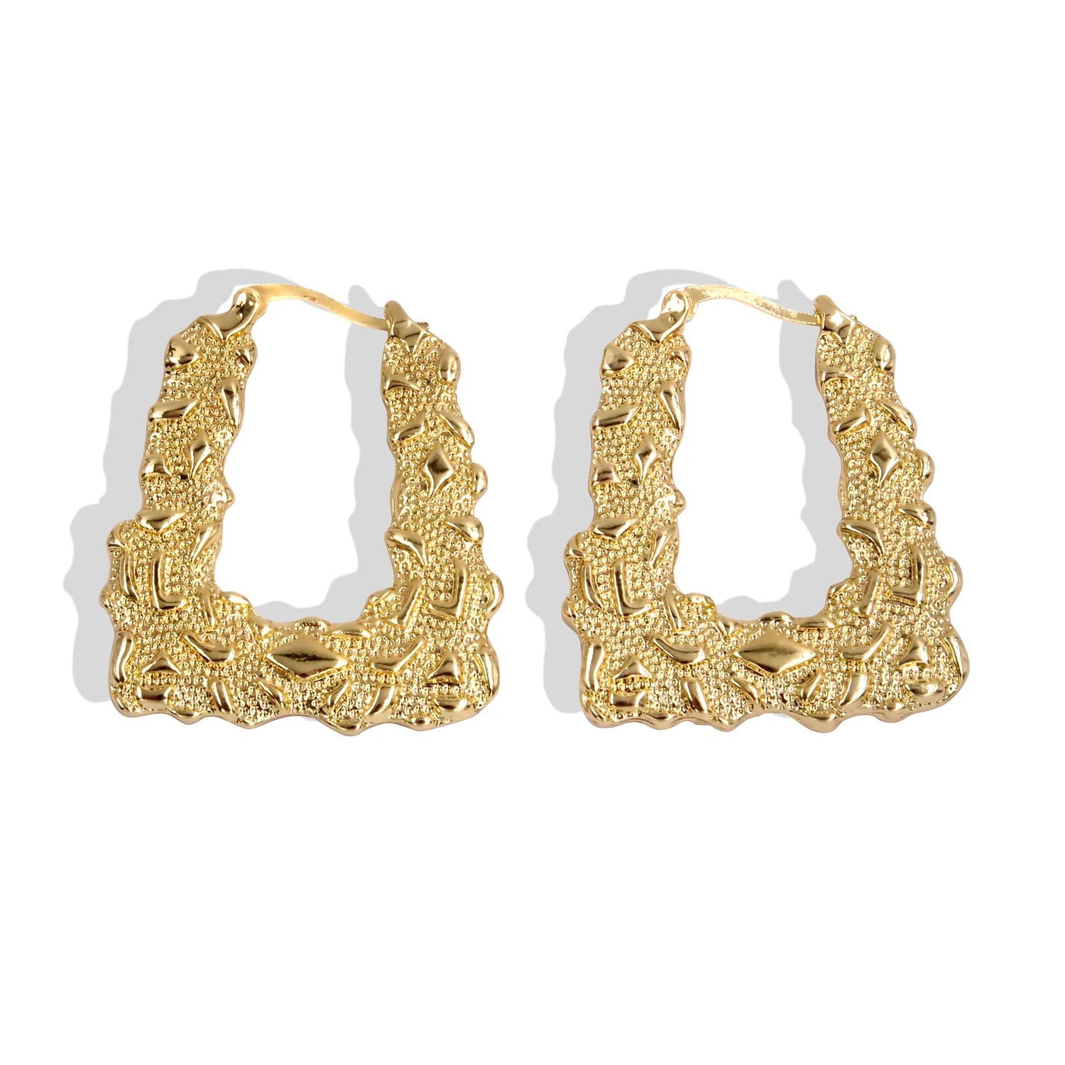 GOLD 3D HANDBAG EARRINGS GYPSY CREOLE
