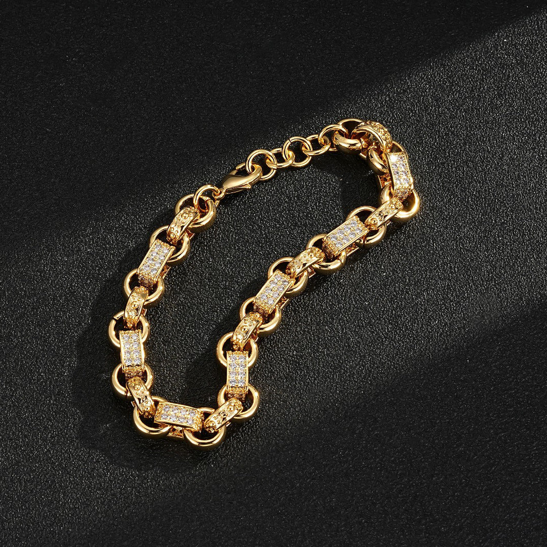 KIDS GOLD 10MM GYPSY LINK BELCHER BRACELET